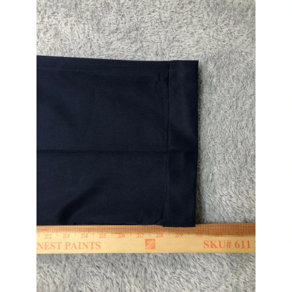 VTG Polo Golf Pants Men 36x30 Navy Blue Pleated Cuffed Chino Trousers